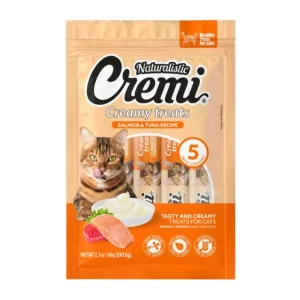 Cremi Snack Cremoso para Gatos – Sabor Salmón y atún x5